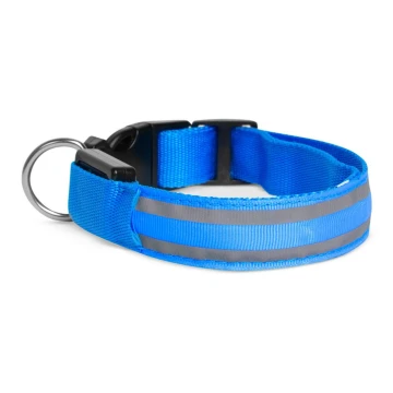 Collar recargable LED 35-43 cm 1xCR2032/5V/40 mAh azul