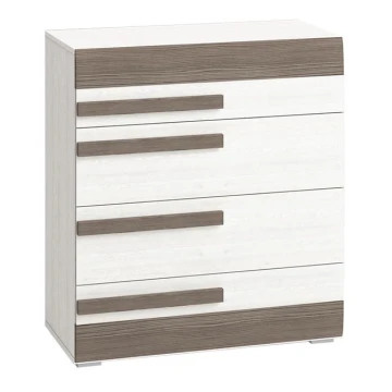 Cómoda SARPA 96x86 cm blanco/marrón