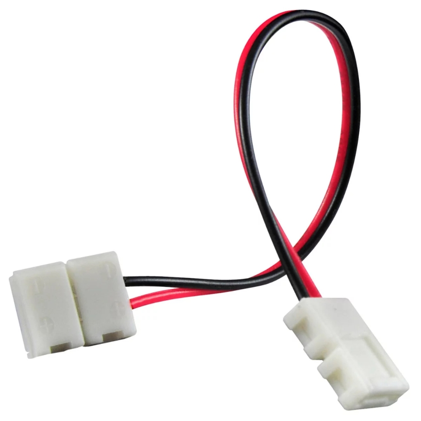 Conector angular bifacial flexible para tiras LED de 2 pines 8 mm