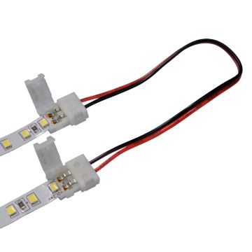 Conector angular bifacial flexible para tiras LED de 2 pines 8 mm