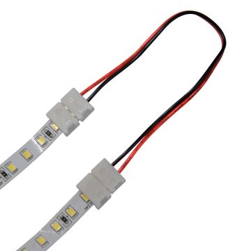 Conector angular bifacial flexible para tiras LED de 2 pines 8 mm