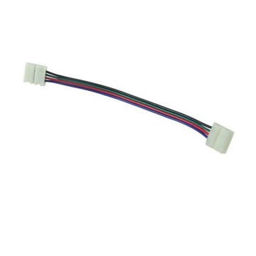 Conector bifacial flexible para tiras de LED RGB 4 patillas 10 mm