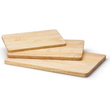 Continenta C3256 - Tabla de cortar de cocina 34x22 cm madera de caucho