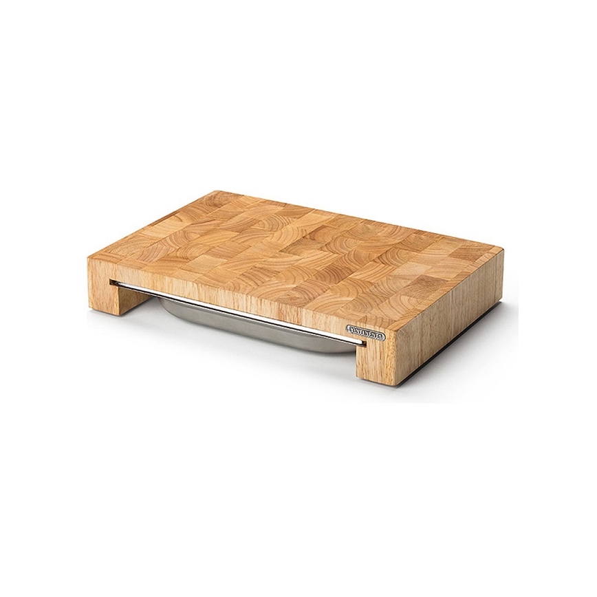 Continenta C4027 - Tabla de cortar de cocina con cuenco 48x32,5 cm madera de caucho