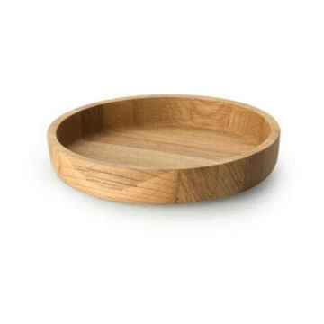 Continenta C4134 - Cuenco de madera 25x4,8 cm roble