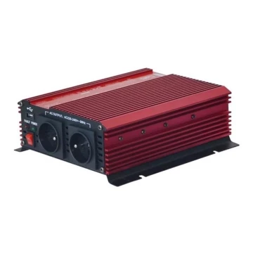 Convertidor de tensión 1000W/12/230V + USB