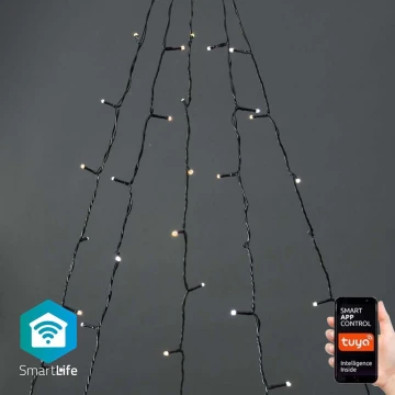 Cortina de Navidad LED para exteriores 200xLED/8 funciones 5x7m IP65 Wi-Fi Tuya blanco cálido a frío