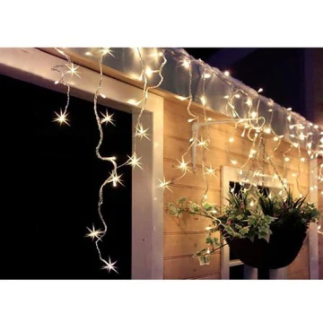 Cortina LED de Navidad para exteriores 360xLED/8 funciones 15m IP44 blanco cálido