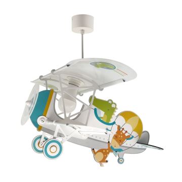 Dalber 54542 - Lámpara colgante infantil LITTLE CROCODILE 1xE27/15W/230V