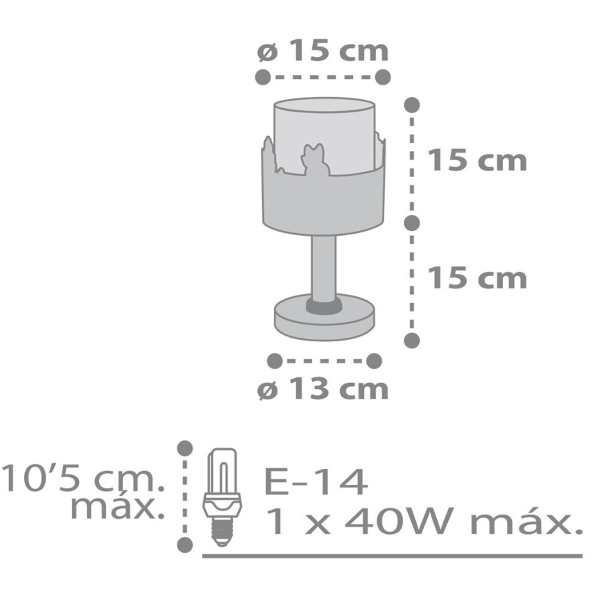 Dalber 61271 - Lámpara infantil LOVING DEER 1xE14/40W/230V