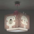 Dalber 63112S - Lámpara de araña infantil JUNGLE 1xE27/15W/230V rosa