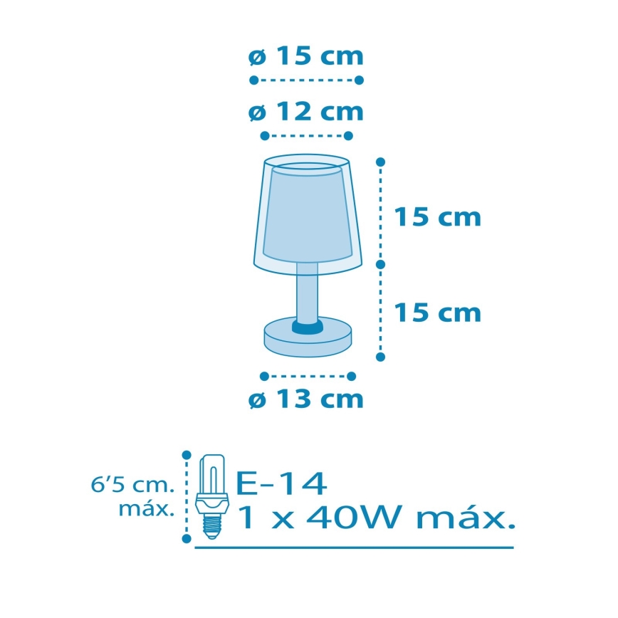 Dalber 81191T - Lámpara infantil LIGHT FEELING 1xE14/40W/230V