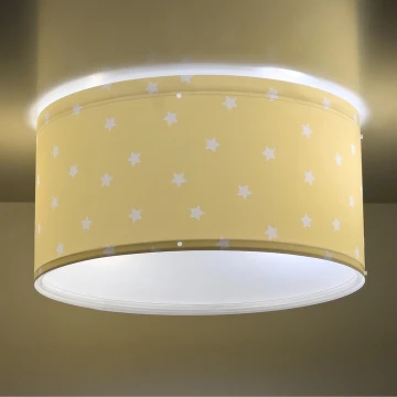 Dalber 82216A - Plafón infantil STAR LIGHT 2xE27/60W/230V amarillo