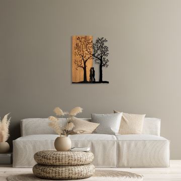 Decoración de pared 45x58 cm trees madera/metal