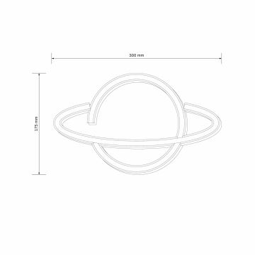 Decoración de pared LED de neón PLANET LED/3W/3 pilas AAA azul/amarillo