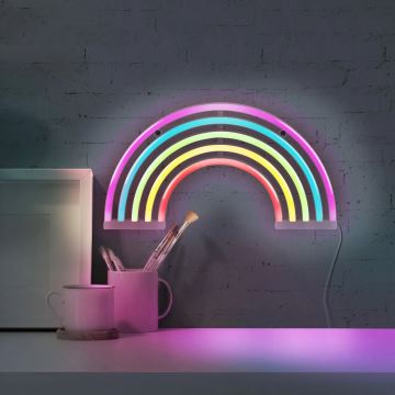 Decoración de pared LED de neón RAINBOW LED/3W/3 pilas AAA multicolor