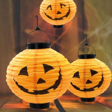 Decoración solar LED HALLOWEEN LED/150 mAh IP44 calabaza