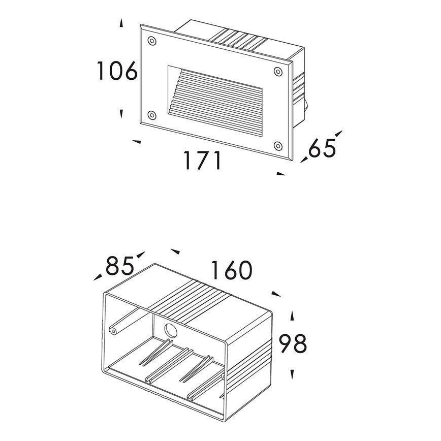 Deko-Light 100028 - Lámpara empotrada SIDE 1xG9/40W/230V IP65