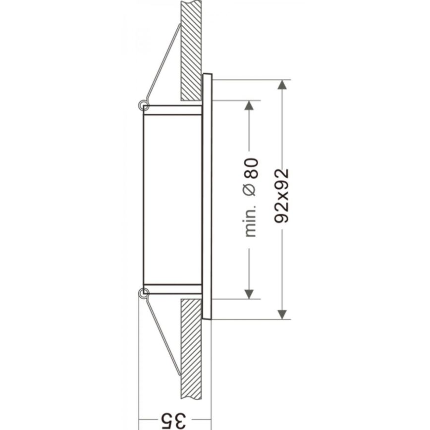 Deko-Light 110022 - Lámpara empotrada SIRRAH 1xGU5,3-MR16/35W/12V