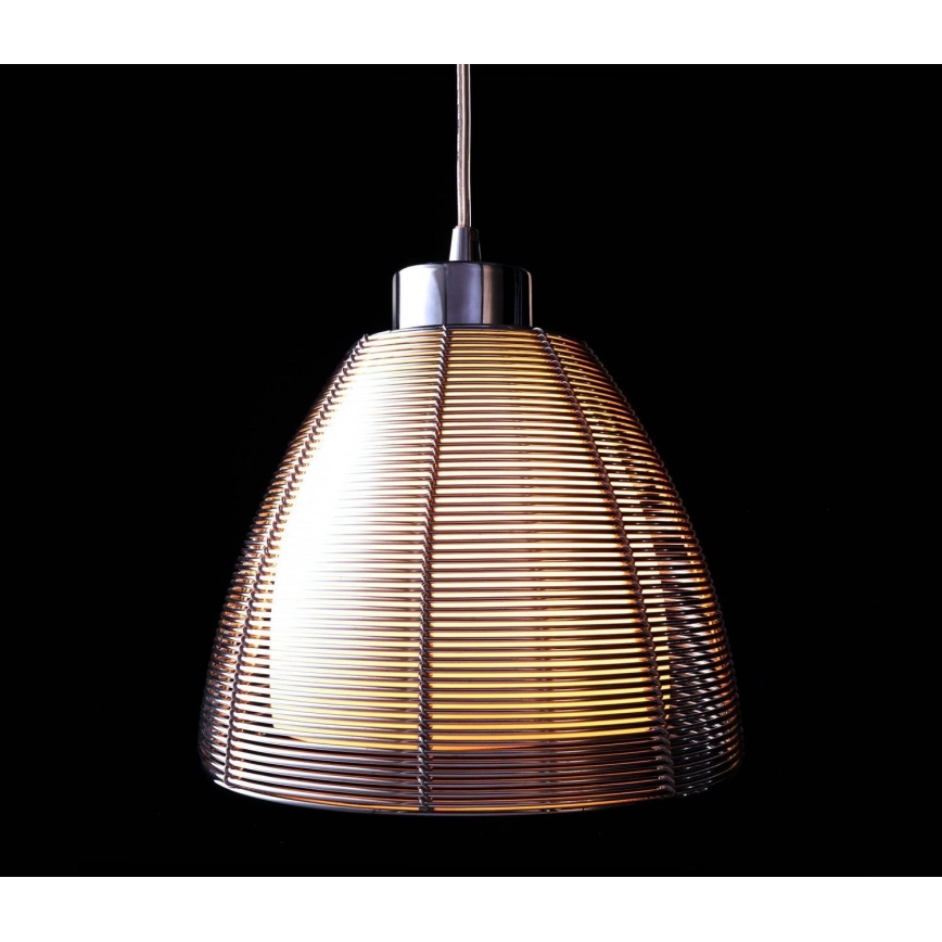 Deko-Light 342025 - Lámpara colgante FILO 1xE27/60W/230V diá. 19 cm plata