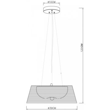 Deko-Light 342032 - Lámpara colgante FILO 3xE27/60W/230V diá. 39 cm negro