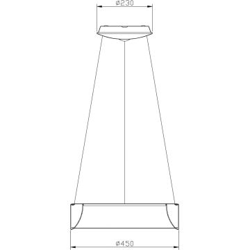 Deko-Light 342122 - Lámpara de araña LED regulable SCULPTORIS LED/27W/230V 3000K diá. 45 cm