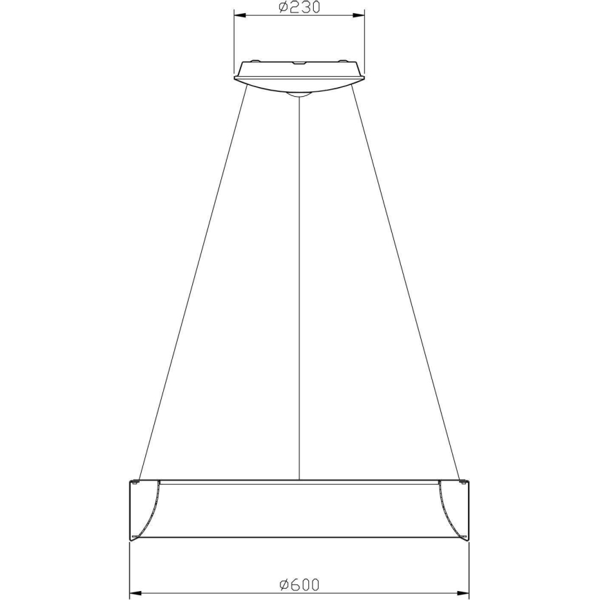 Deko-Light 342125 - Lámpara de araña LED regulable SCULPTORIS LED/27W/230V 4000K diá. 60 cm