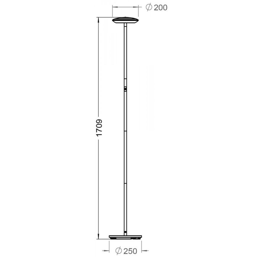 Deko-Light 343028 - Lámpara de pie LED regulable BERMUDA LED/18W/230V 3000K negro