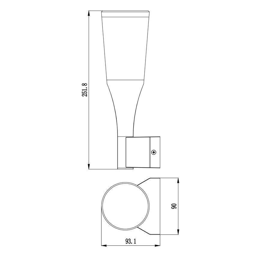 Deko-Light 731083 - Aplique LED para exterior BESSMA LED/9,6W/230V IP54 antracita