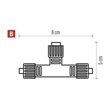 Divisor exterior para conectar cadenas IP44