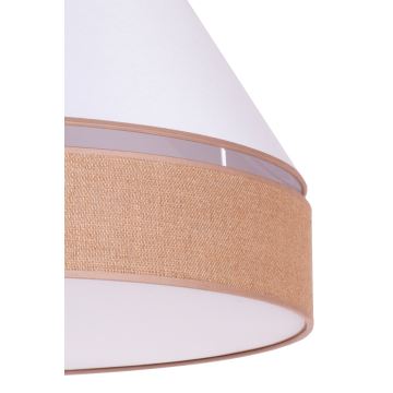 Duolla - Lámpara colgante AVIGNON 1xE27/15W/230V diá. 60 cm blanco/marrón