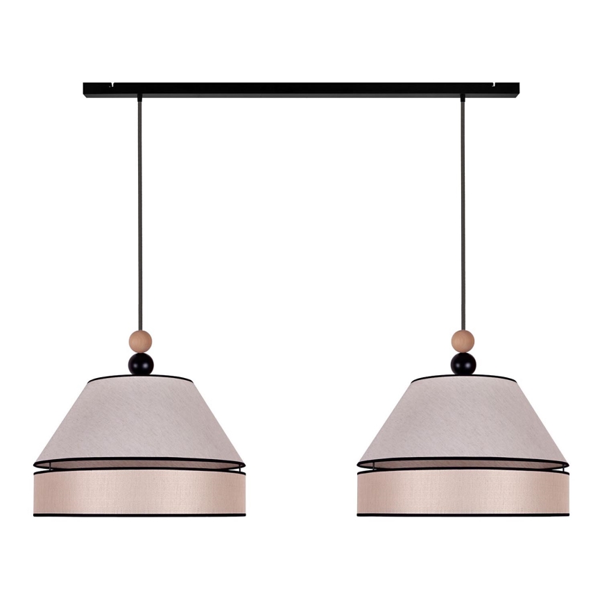 Duolla - Lámpara colgante AVIGNON 2xE27/15W/230V beige