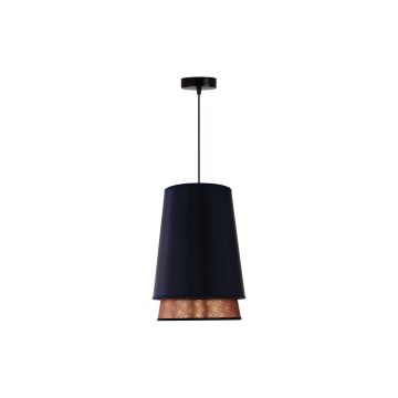 Duolla - Lámpara colgante BELL SHINY 1xE27/15W/230V azul/cobre