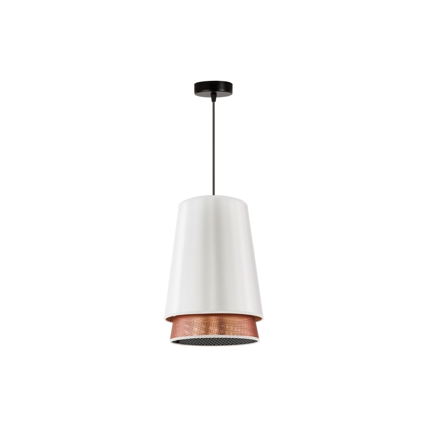 Duolla - Lámpara colgante BELL SHINY 1xE27/15W/230V blanco/cobre