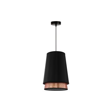 Duolla - Lámpara colgante BELL SHINY 1xE27/15W/230V negro/cobre