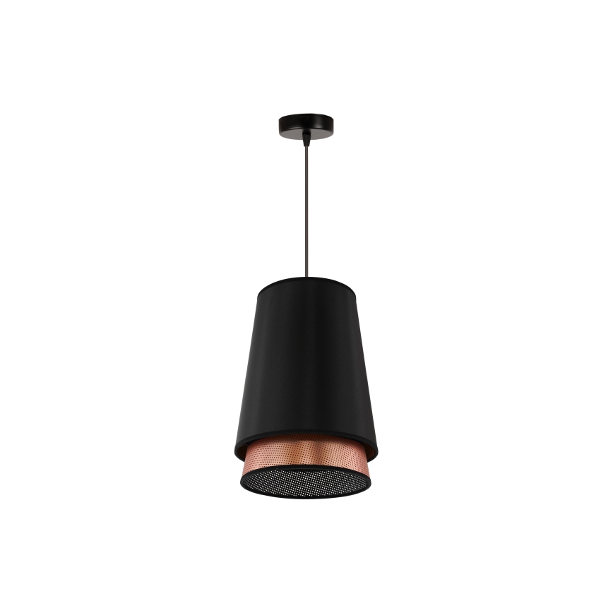 Duolla - Lámpara colgante BELL SHINY 1xE27/15W/230V negro/cobre