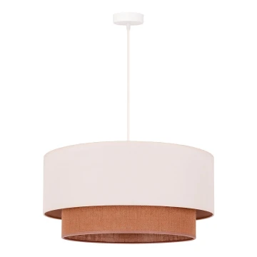 Duolla - Lámpara colgante BOHO 1xE27/15W/230V beige/marrón