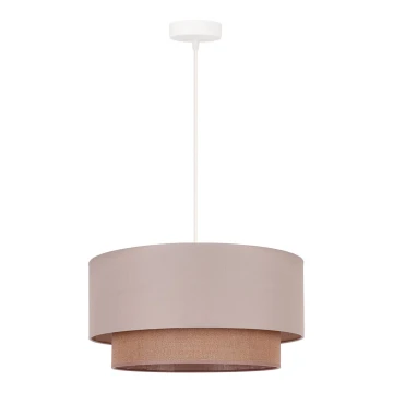 Duolla - Lámpara colgante BOHO 1xE27/15W/230V beige/marrón