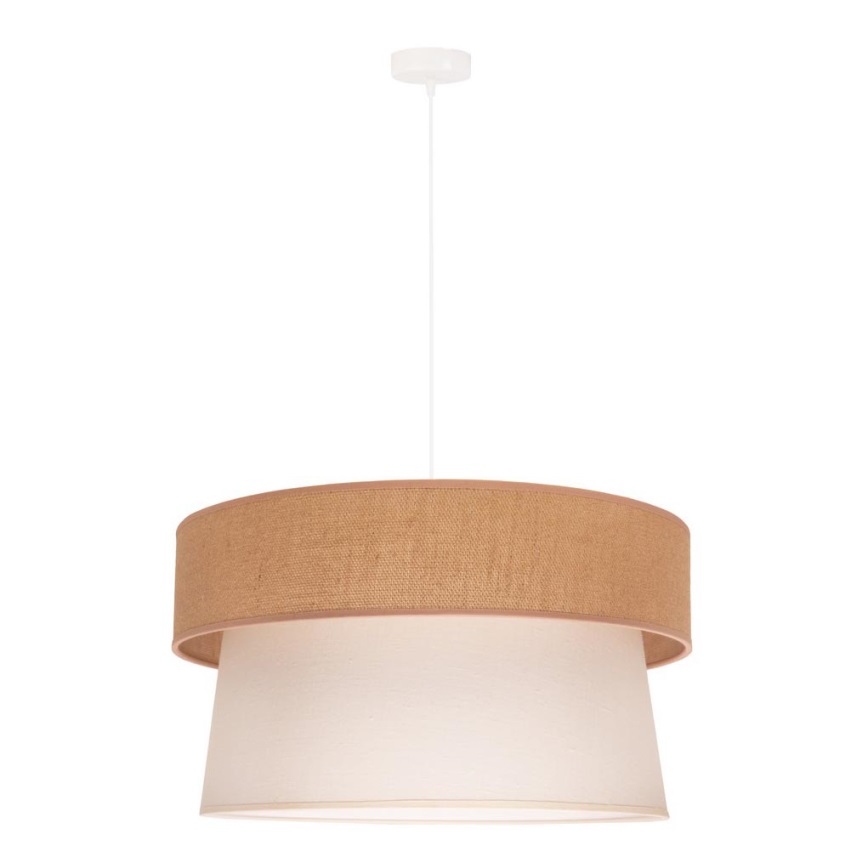 Duolla - Lámpara colgante ETNIC 1xE27/40W/230V crema/beige