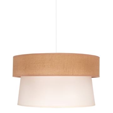 Duolla - Lámpara colgante ETNIC 1xE27/40W/230V crema/beige