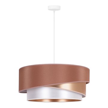 Duolla - Lámpara colgante KOBO 1xE27/15W/230V cobre/oro rosa/blanco