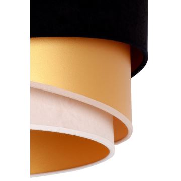 Duolla - Lámpara colgante KOBO 1xE27/15W/230V negro/dorado/color crema