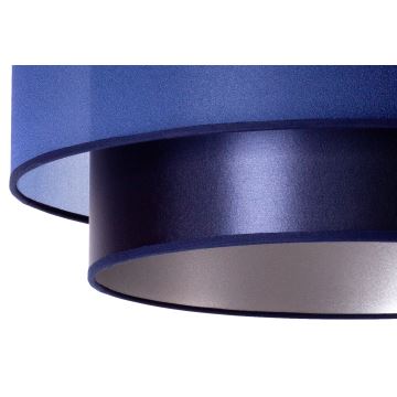 Duolla - Lámpara colgante NANTES 1xE27/15W/230V diá. 45 cm azul/plata