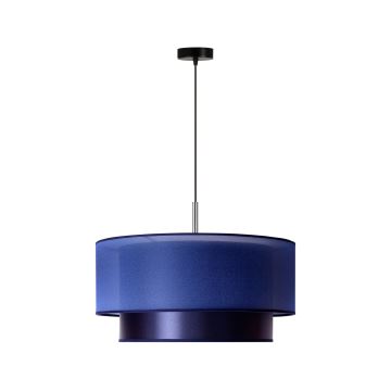 Duolla - Lámpara colgante NANTES 1xE27/15W/230V diá. 45 cm azul/plata