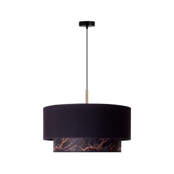 Duolla - Lámpara colgante NANTES 1xE27/15W/230V diá. 45 cm negro/cobre