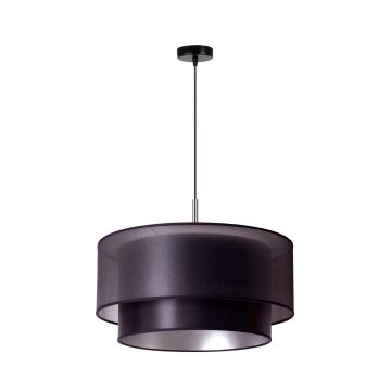 Duolla - Lámpara colgante NANTES 1xE27/15W/230V diá. 45 cm negro/plata