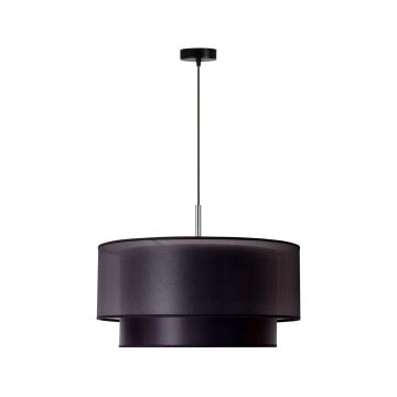 Duolla - Lámpara colgante NANTES 1xE27/15W/230V diá. 45 cm negro/plata