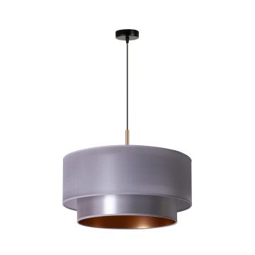 Duolla - Lámpara colgante NANTES 1xE27/15W/230V diá. 45 cm plata/cobre