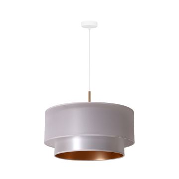 Duolla - Lámpara colgante NANTES 1xE27/15W/230V diá. 45 cm plata/cobre