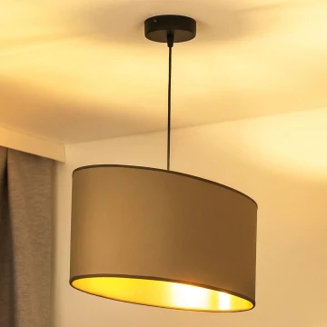 Duolla - Lámpara colgante OVAL VEGAN 1xE27/15W/230V beige